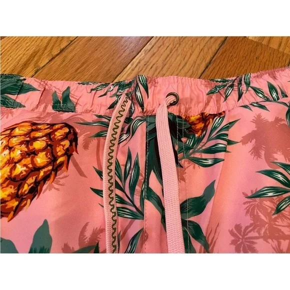 Surf Society Swimwear Pink Pineapple Board Surf Swim Shorts Men’s Size XL - Picture 3 of 14